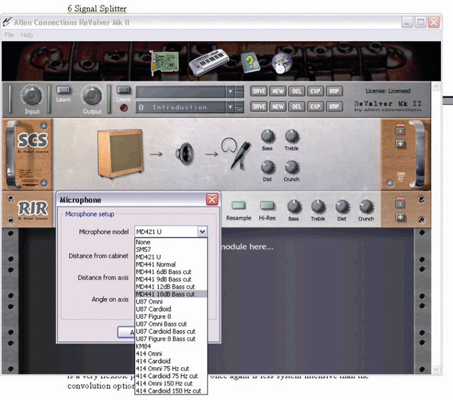 blank ReValver features 21 speaker cabinet emulations.